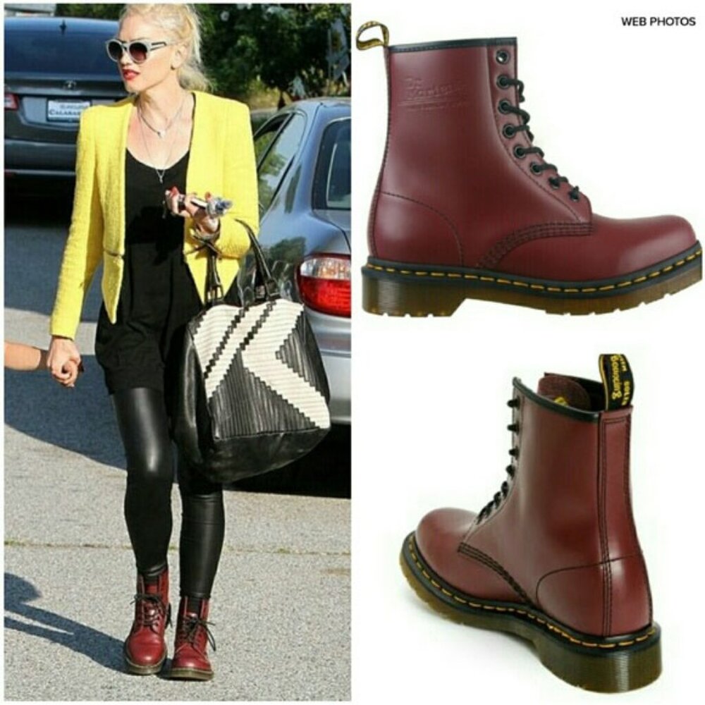Dr. Marten 1460 Insulated Boot in Smooth Cherry Red